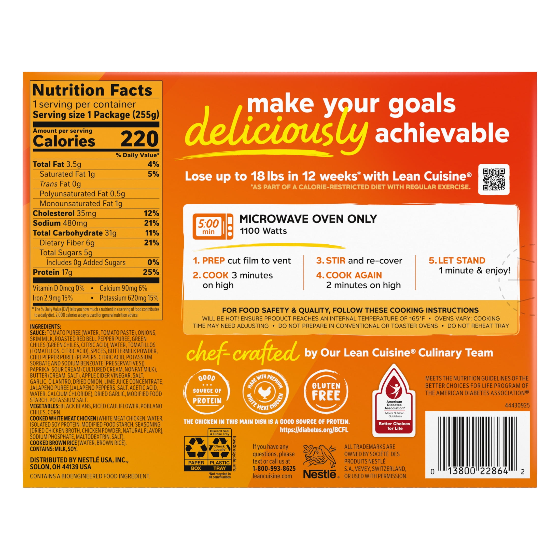 Lean Cuisine Signature Southwest Style Chicken, Frozen Lunch or Dinner Frozen Meals 8.9 oz