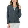 thumbnail image 6 of ToBeInStyle Women's High Collar Polar Fleece Long Sleeve Jacket - Charcoal - Medium, 6 of 7