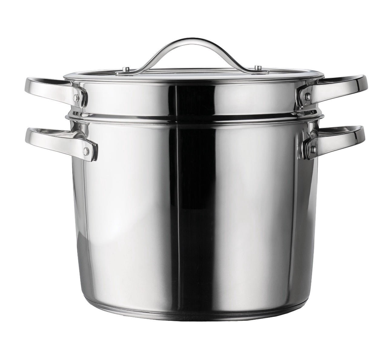 Tramontina 8-Quart Stainless Steel Tri-ply Base Multicooker with Pasta Insert