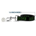 thumbnail image 5 of Buckle-Down Pet Leash, Dog Leash, Hype Outline Black Neon Green, 4 Feet Long 1.0 Inch Wide, 5 of 6