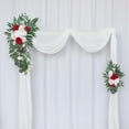 thumbnail image 4 of 2 arcos florales colgantes, arreglo floral artificial decorativo rosa rosa roja, 4 of 9
