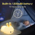 thumbnail image 2 of Luz nocturna LED Hmwy para niños, recargable por USB, de silicona, para dormir, control táctil (blanco cálido), 2 of 5