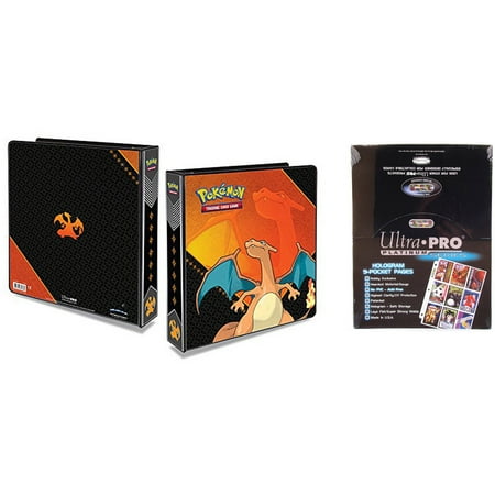 Pokémon Ultra Pro Charizard 2" 3-Ring Binder with 100 Ultra Pro Platinum 9-Pocket Sheets