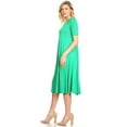 thumbnail image 3 of Women's A-Line Short Sleeve Jersey Knit Relaxed Fit Dress, 3 of 5