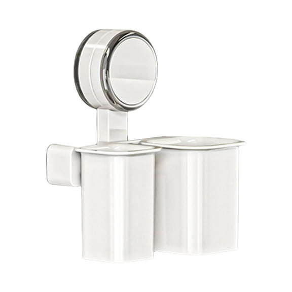 Small Suction Cup Toothbrush Holder Without Drilling Wall Mount Bathroom Organizers Stand Rack for Kitchen and Bedroom