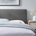 thumbnail image 6 of Tufted Headboard, Full Queen, Grey Gray, Velvet, Mid Century Bedroom, Modern Contemporary Boutique HB35664, 6 of 7