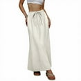 thumbnail image 2 of GEWSEY Womens Maxi Skirt 2025 Casual Flowy Elastic High Waist Long Skirts (White, XXL), 2 of 7