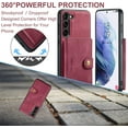 thumbnail image 6 of for Galaxy S23 5G Case PU Leather Wallet Case Detachable Magnetic Back Card Pockets Shockproof Protective Cover for Samsung Galaxy S23 5G 2023 (Red), 6 of 12
