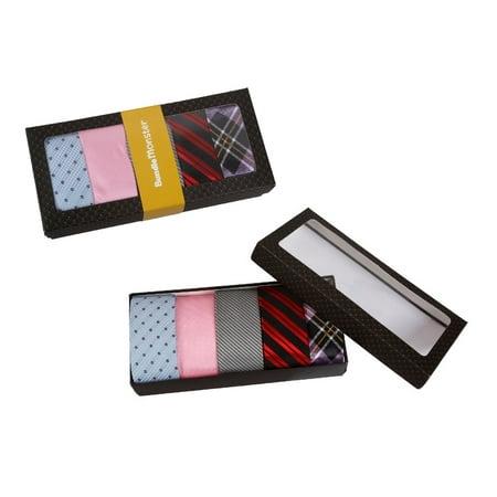 Alternating Stripe Tie - Bundle Monster Mens Fashion Business Solid, Woven, Stripes Necktie Tie Mixed Set