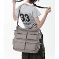 thumbnail image 2 of Kukuzhu Hobo Bag for Women Men Canvas Crossbody Shoulder Bag Large Totes Purses Shopping Handbag Satchels with Multi Pocket, 2 of 7