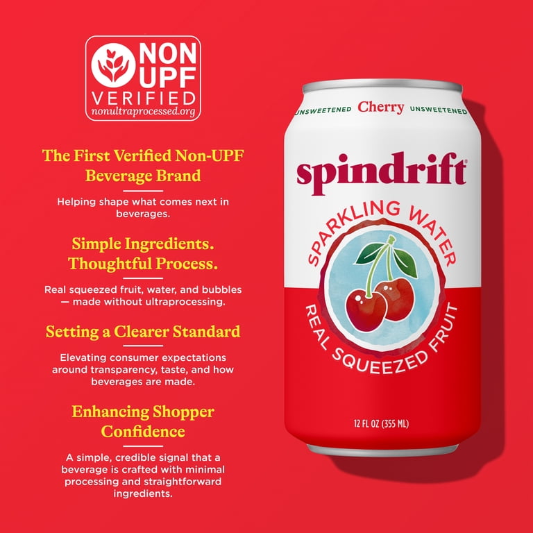 Refreshing Cherry Sparkling Water with Real Fruit Essence by