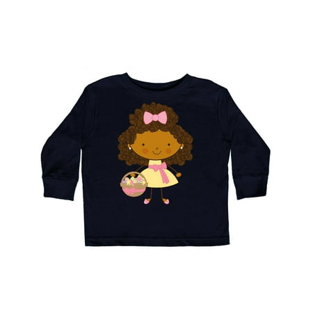 

Inktastic Easter African American Girl Gift Toddler Toddler Girl Long Sleeve T-Shirt