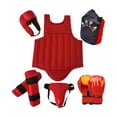 thumbnail image 3 of funtasica Sanda Gear Set Boxing Protective Gear Breathable Boxing Protector Gears Sparring Protective Gear for Kick Boxing Martial Arts Red Color L, 3 of 8