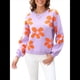 thumbnail image 2 of Suéter de Mujer de Otoño, Larga, Cuello Redondo, Jersey de Punto de Gran Tamaño, Tops Casuales con Estampados. Púrpura L, 2 of 10