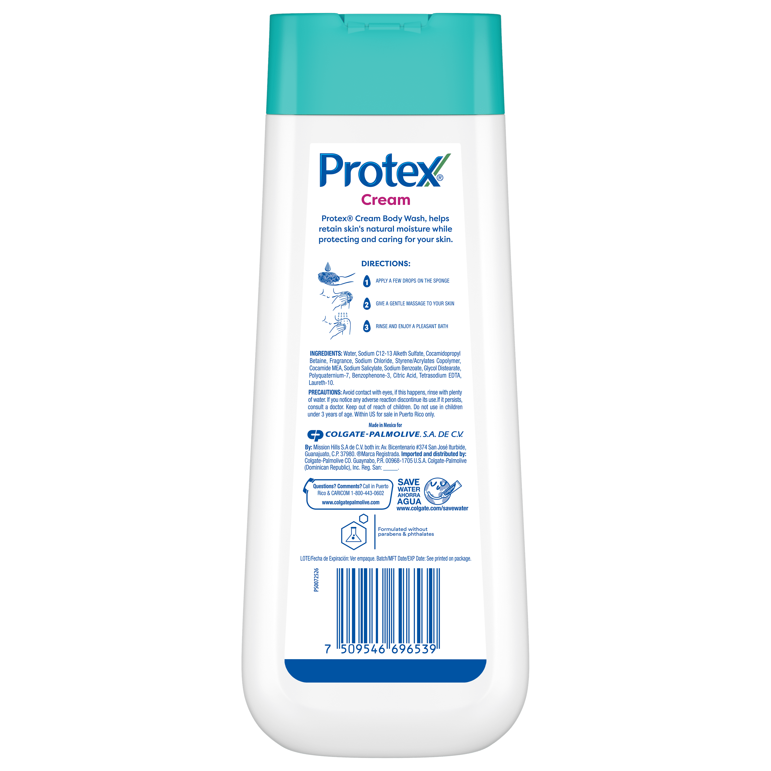 Protex Adult Unisex Body Wash, Cream, 20 fl oz
