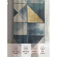 thumbnail image 6 of Impressionist Style Sheer Curtains 63 Inches Long 2 Panels Blue Gray Blurred Abstract Light Filtering Semi Sheer Window Curtains Drapes for Bedroom Living Room 52"x63", 6 of 7