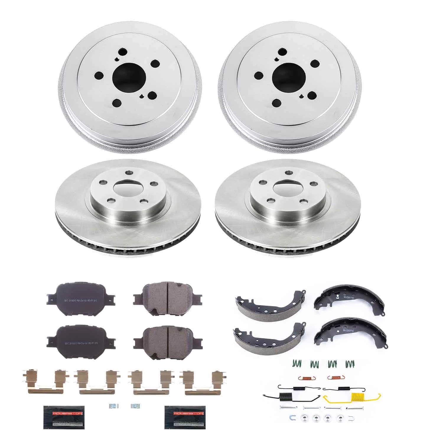 Power Stop Front and Rear Stock Replacement Drum and Shoe Kit KOE15464DK