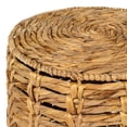 thumbnail image 5 of JONATHAN Y Zaria 18" Coastal Bohemian Handwoven Water Hyacinth Nesting Round Accent Table, Natural (Set of 3), TBL2503A-3SET, 5 of 7