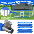 thumbnail image 2 of Kacho Trampoline 14FT 16FT 10FT 12FT, 1400LBS Trampoline with Enclosure Net, Basketball Hoop, Ball, Large Outdoor Trampoline for 1-2 Adults/ 4-5 Kids, No Gap Design Backyard Round Trampoline, Blue, 2 of 7