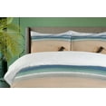 thumbnail image 4 of Ambesonne Digital Duvet Cover Sets, Driftwood on the Beach, 2-King, Sand Brown and Blue, 4 of 7