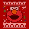 thumbnail image 2 of Junior's Sesame Street Elmo Face Ugly Christmas Sweater Print  Graphic T-Shirt, 2 of 4