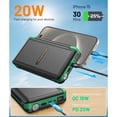 thumbnail image 4 of 46800mAh Solar Charger Power Bank 20W Fast Charging with Cables Compatible for iPhone, Android Phone, 4 of 8