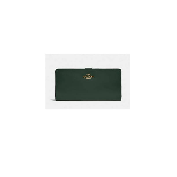Coach Lthr Skinny Wallet - B4/Amazon Green 58586-B4RFT 