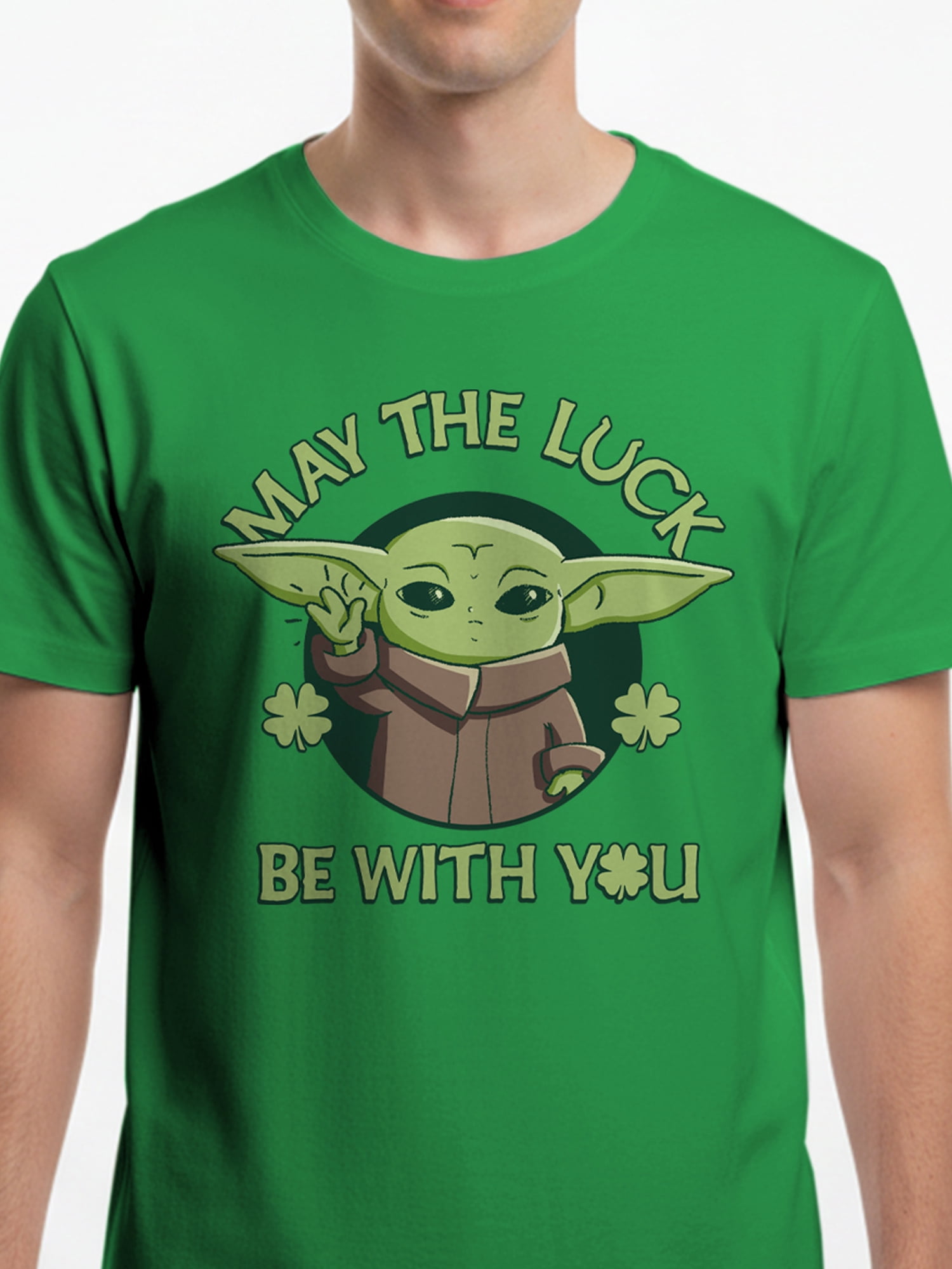 Star Wars, Men's & Big Men's St. Patrick's Day Graphic Tee, Grogu Luck, Sizes S-3XL