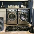 thumbnail image 5 of Laundry Room Rug Runner 15.7"X47.2" Black Non Slip Laundry Rugs and Mats for Laundry Room Decor Washable Runner Rugs for Farmhouse Kitchen Floor Laundry Bathroom Entryway Area Rugs, 5 of 6