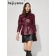 thumbnail image 4 of Chaqueta de piel de oveja de Tayyane de primera calidad para mujer, abrigo real con estampado de lichi, chaquetas naturales de moda, ropa para mujer, 4 of 5