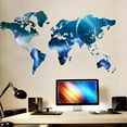 thumbnail image 2 of Coofit Wall Sticker Planet World Map Wall Art Decal Wall Art Sticker for Bedroom Decor, 2 of 6