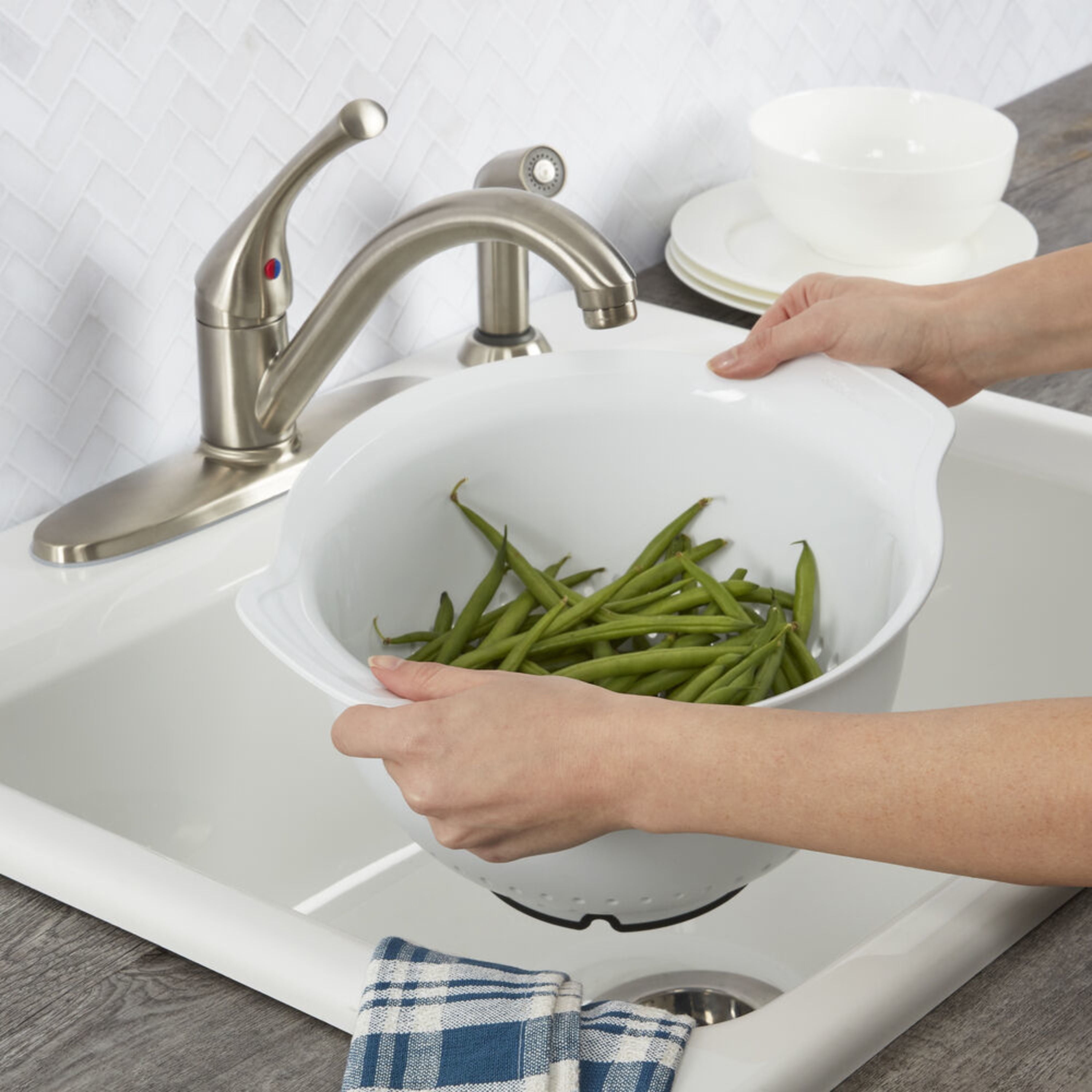 Kitchenaid Universal Plastic/Silicone 5-quart Colander in White