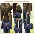 thumbnail image 4 of FORMRS Womens Shoulder Bag with Chain Strap Clutch Purse Cute Tote Handbag, Red and Blue Fireworks Pattern, 4 of 7