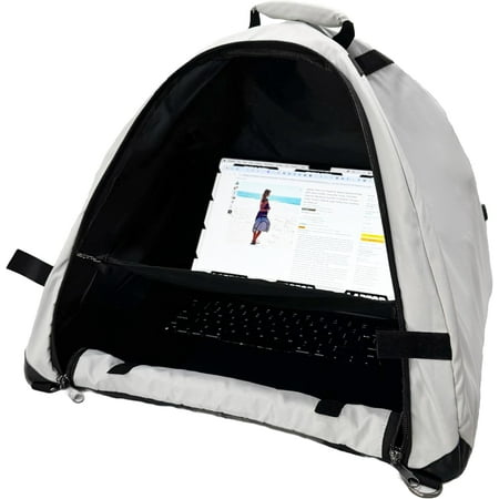 CNV - Portable Sun Shade & Water-Resistant Beach Bag for Outdoor Work | Heat & UV Reflective Fabric | Computer Privacy Hood & Glare Shield | Convertible Tote for Laptop, Towels, Drinks & More