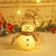 thumbnail image 3 of mfyjkho Muñeco de nieve navideño brillante de tela de algodón, decoración de mesa con luz, 1 colgante, 3 of 4