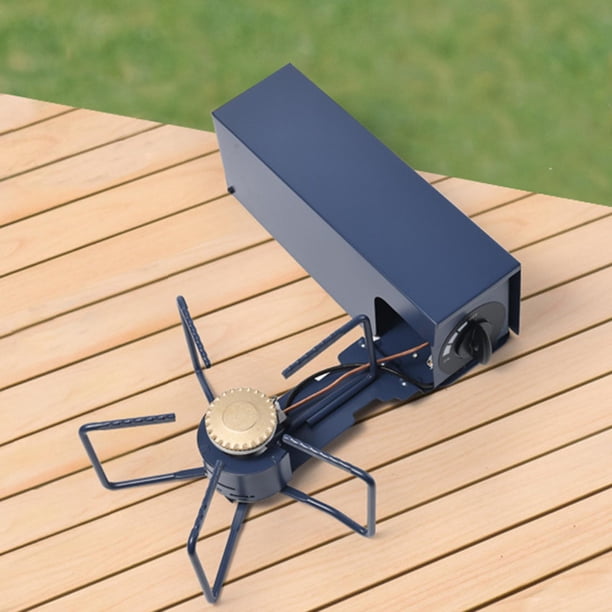 Estufa de gas para acampar con encendido piezoeléctrico Estufas de mochilero para acampar livianas Quemadores de gas para cocinar al aire libre para , Azul DYNWAVEMX estufa de gas portatil