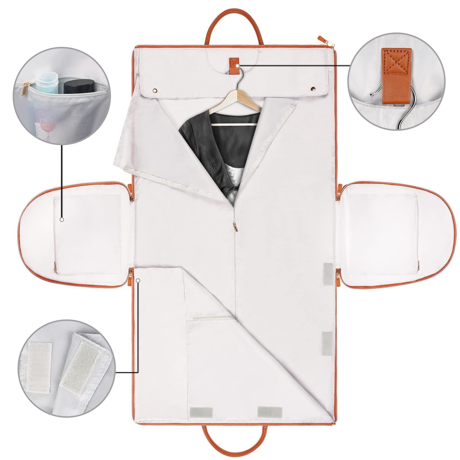 3 In 1 Convertible Garment Bags For Travel, Suits Dress Hanging Bags For Men Women, With Shoe Pouch Business Bag Weekend Bag,Blue