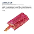 thumbnail image 3 of Uxcell Ruban Élastique à Sequins 5 Yards 1.2 Pouces 3 Rangées Plates Rayures Paillettes pour Artisanat Couture Costume Robe, AB Rouge, 3 of 7