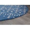 thumbnail image 5 of Madison Transitional 5' Round Navy and Cream Polypropylene Indoor Area Rug, 5 of 8