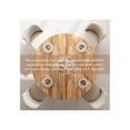 thumbnail image 3 of 42-pulgada round rustic wood estilo rural dining mesa para 4 - 6 people con almacenamiento estante, space-saving para small spaces like apartments, dining & living rooms, 3 of 7