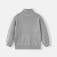 thumbnail image 2 of Kogui Kids Sweater Boys Boys Long Sleeve Crew Neck Sweaters Unisex Kids School Lightweight Cable Knit Pullover Sweater Tops Size 5T 6T (Grey,5-6 Years), 2 of 7