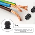 thumbnail image 4 of 20 Pcs Black Cable Connectors Electric Wire Gland Cord Pass Through Electrical Fittings, 4 of 6
