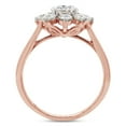 thumbnail image 4 of 1 1/2 ct. t.w Center 6MM Round Cut Lab Created Moissanite Diamond Halo Flower Engagement Ring For Women In 10K Solid Rose Gold (G-H Color, VVS1 Clarity, 1.50 Cttw)-9, 4 of 7