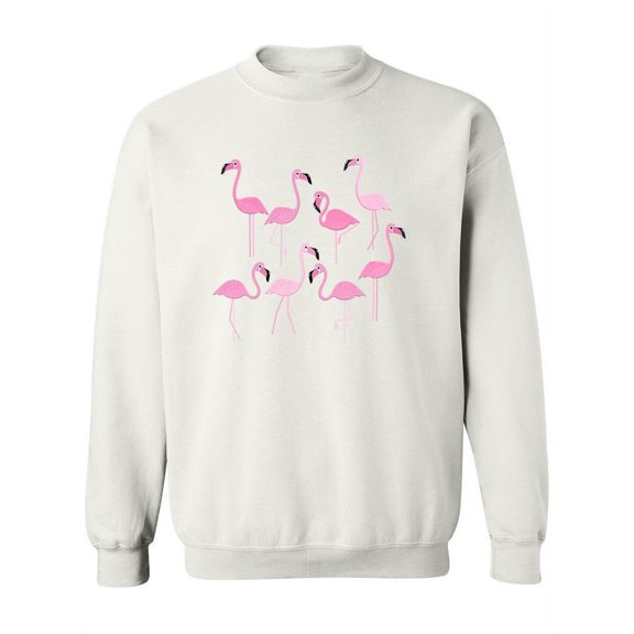Flamingos Crew. Sweatshirt Women -Image by Shutterstock, Female Medium
