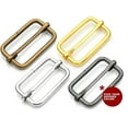 thumbnail image 3 of Triglide Slide Belt Keeper 5/8" 3/4" 1" Movable Bar Slider Strap Adjuster Rectangle Strap Keeper Purse Making (3/4" x 10 pcs, Gunmetal), 3 of 7