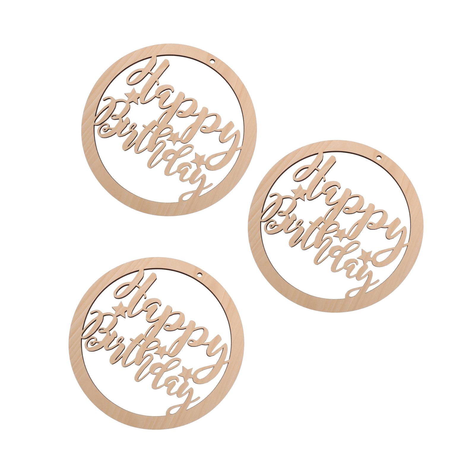 3 Count Circle Decoration Happy Birthday Card Chic Adornment Decorative Plate