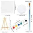 thumbnail image 2 of CRAFTHROU 6 Sets Palettes and Paints for Beginners Mini Canvas Set Multi Colors, 2 of 7