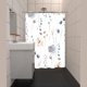 thumbnail image 4 of Watercolor Floral Shower Curtain Set, Modern Minimalist Shower Curtain No Punch, Waterproof Fabric with 12 Hooks 72x72 Inch, 4 of 5