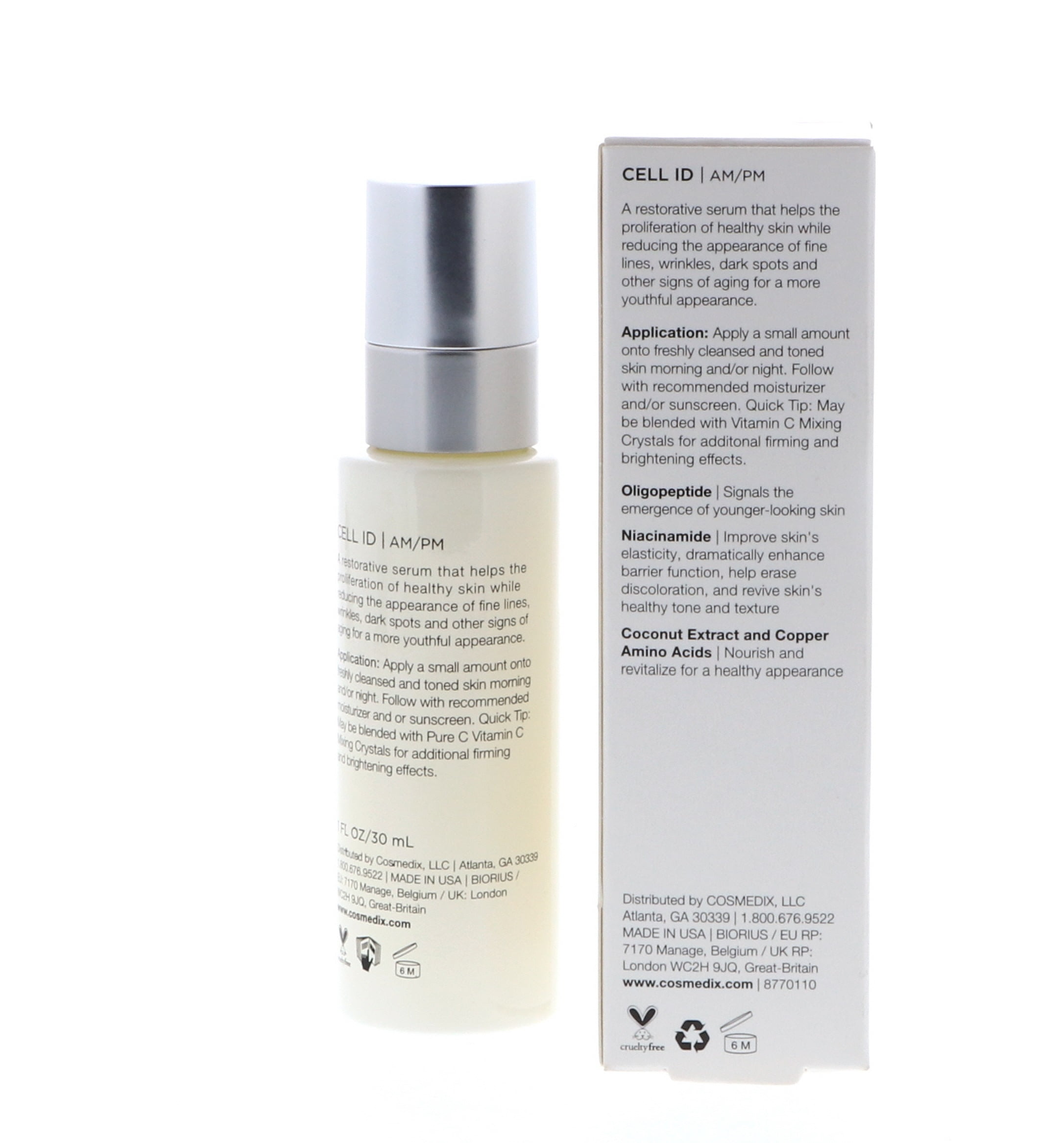 COSMEDIX Cell ID Nutritive Defense Face Serum - Moisturizing Facial Skin Care Products for Fine Lines, Wrinkles & Uneven Skin Tone - Brightening Serum Skincare for Firmer & Fresh-Looking Skin VTF5