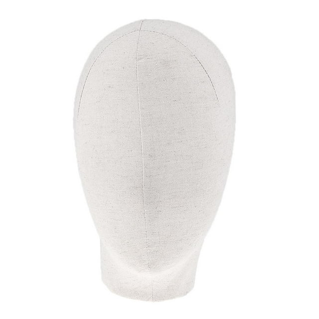 Cabeza de peluca de lona Zulema 21 '' Cabeza de maniquí Con soporte para pelucas/auriculares Beige